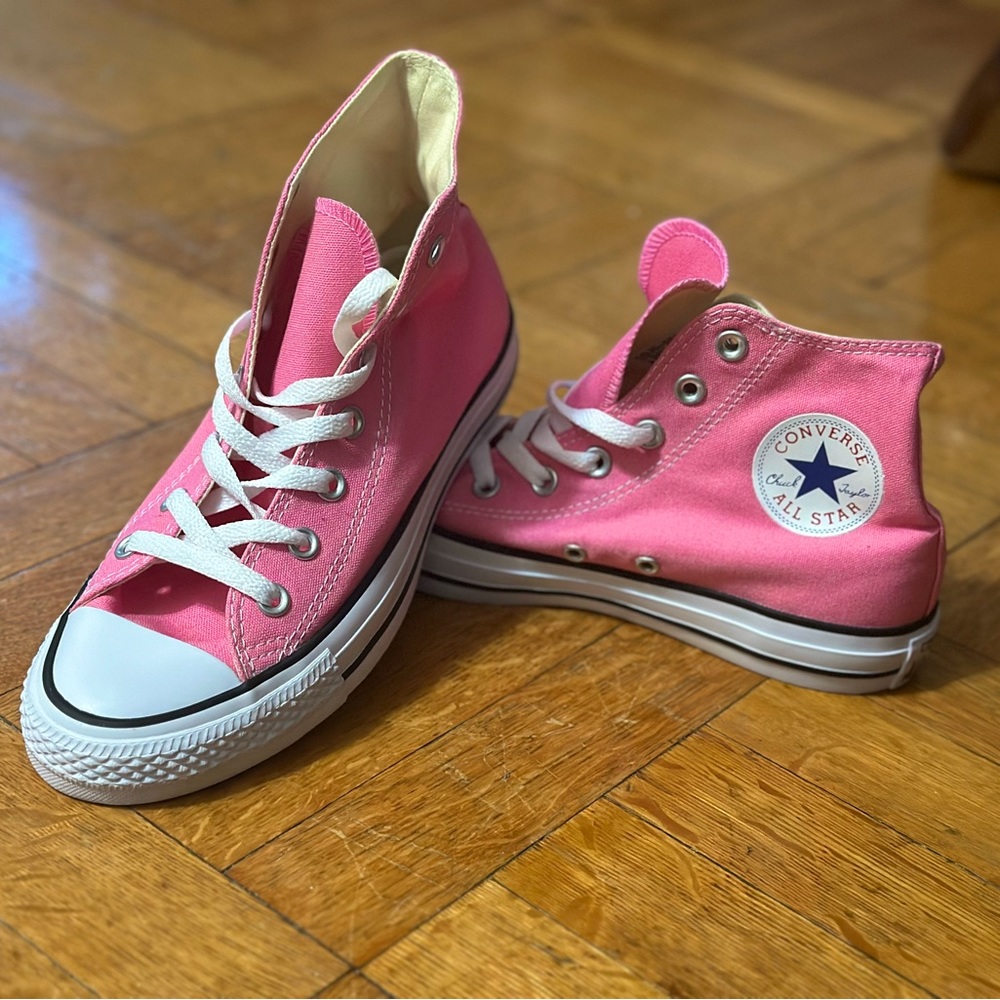 Brand new pink high top converse sneakers